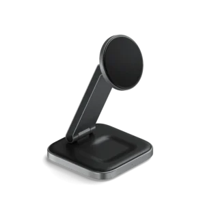 Satechi Cargador 2 en 1 Plegable Qi2 - Stand Inalámbrico de carga - Imagen 1